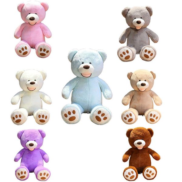 100/130cm Giant American Bear Plush Toy - Soft Stuffed Animal Teddy Doll Pillow for Kids, Popular Valentine's Day Birthday Gift for Girls and Babies