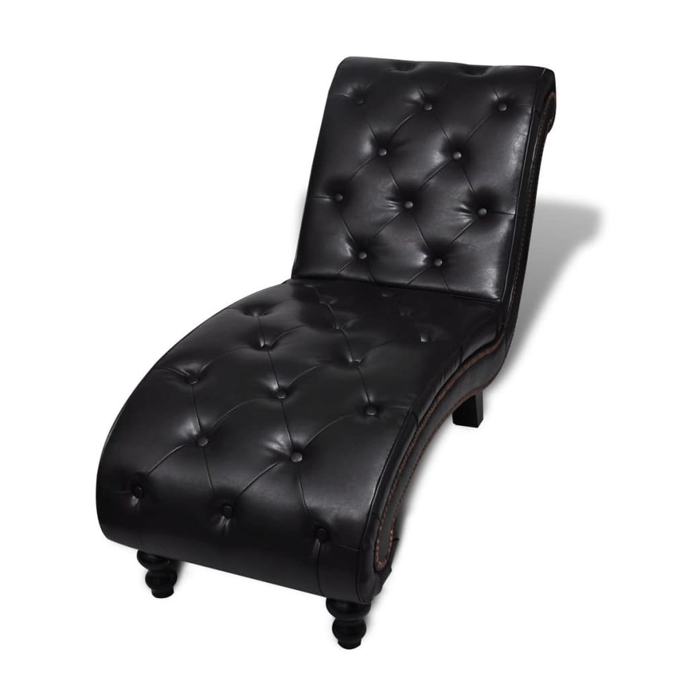 vidaXL Armchair Brown Faux Leather, Wood Medium Ergonomic