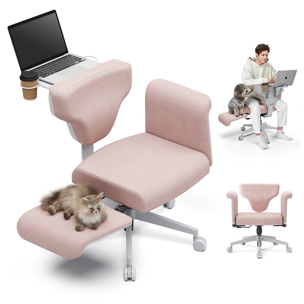 Chaise multi-postures NEWTRAL Freedom-X-FB avec accoudoirs rose