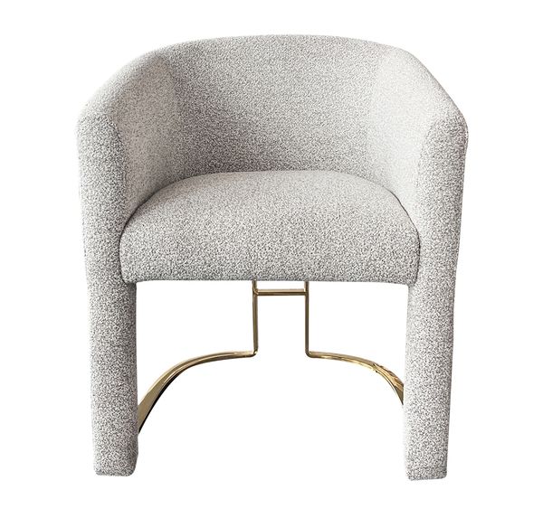 Gemini Dining Chair - Stylish Curved Armrest Lounge Chair