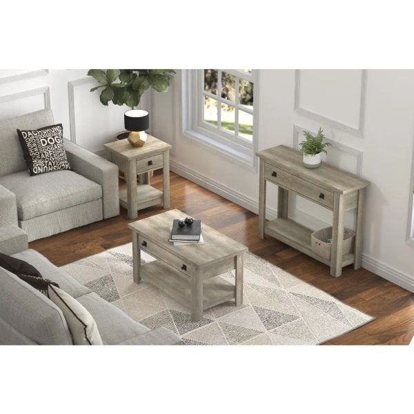 Hillsdale Coover Wood Rectangle Lift Top Coffee Table, Driftwood Gray