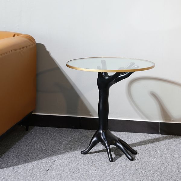 Living room luxury sofa side table with Nordic art design, movable coffee table for bedroom and home decor