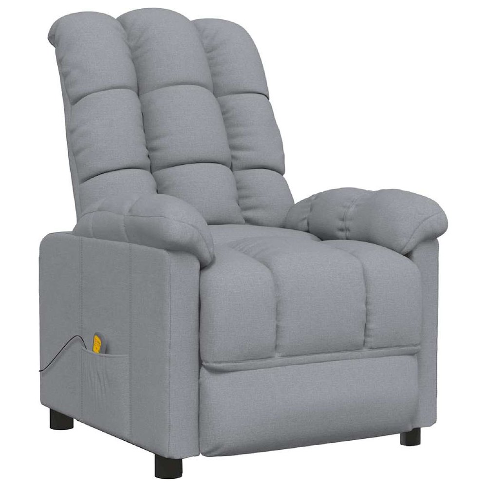 vidaXL Massage Chair Light grey Fabric (100% polyester) Standard