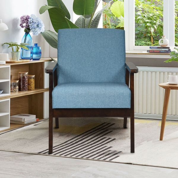 Mid-century retro fabric accent chair for living spaces