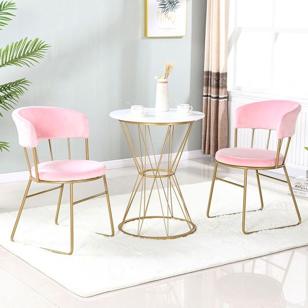 Nordic-style metal chairs for elegant home, cafe, and living room decor