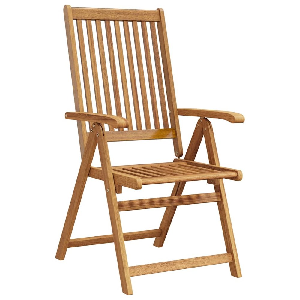 vidaXL Garden Chair Set of 4 Natural Brown Solid acacia wood Medium