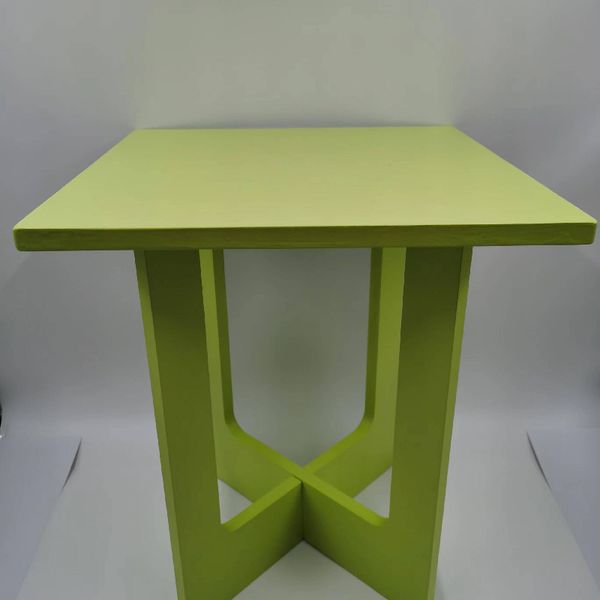 Versatile Small Green Stool-Coffee Table Combo for Home Decor