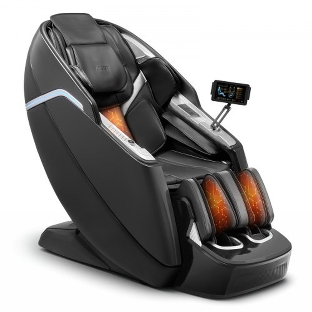 VEVOR Dual-Core 4D+3D Full Body Massage Chair,  with Extended SL Track, Deep Yoga Stretch, Electric Extendable Footrest, TFT, AI Voice Control, Heat,