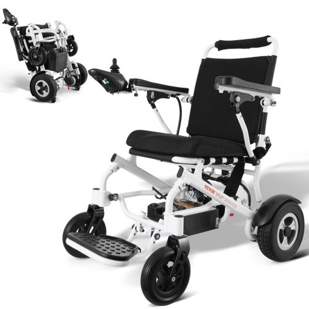 VEVOR Electric Wheelchair for Adults Seniors, 300 lbs Weight Capacity, 20 in Width Lightweight Foldable Motorized Power Wheelchairs, Long Range All Te