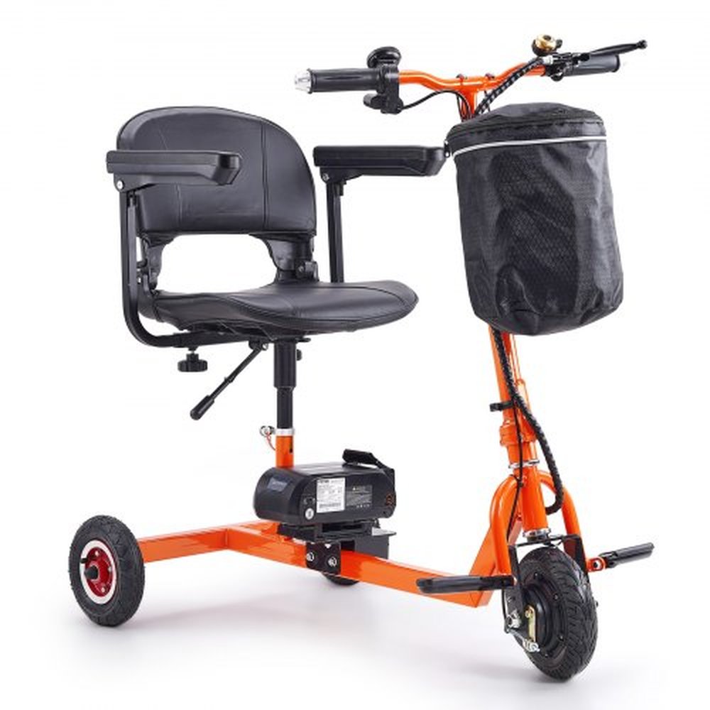 VEVOR Foldable 3 Wheel Mobility Scooter for Seniors, Portable Electric Powered Mobility Scooter with 12 Mile Long Range, All Terrain Travel Wheelchair