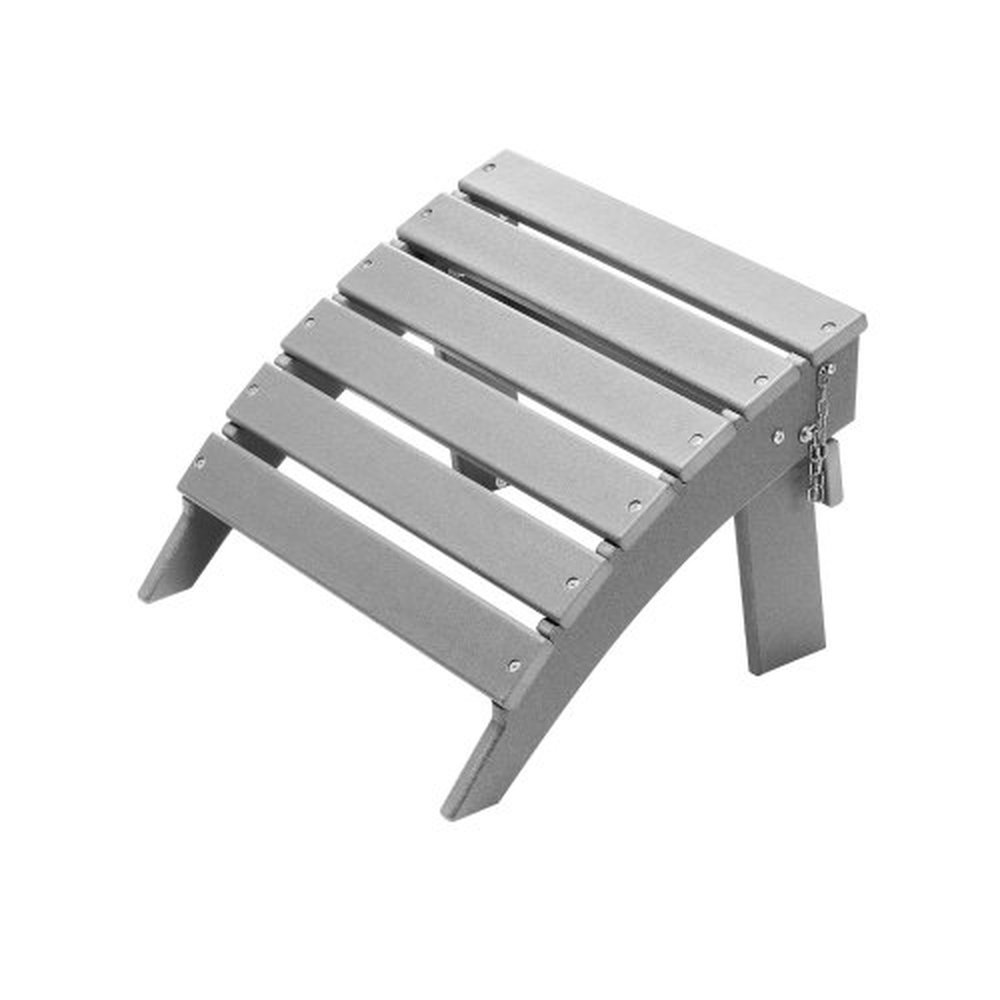 VEVOR Adirondack Ottoman, 16.9L x 18.9W x 13H Inch HDPE Plastic Folding Adirondack Ottoman, Weather-Resistant Foot Rest for Adirondack Chair, Widely U