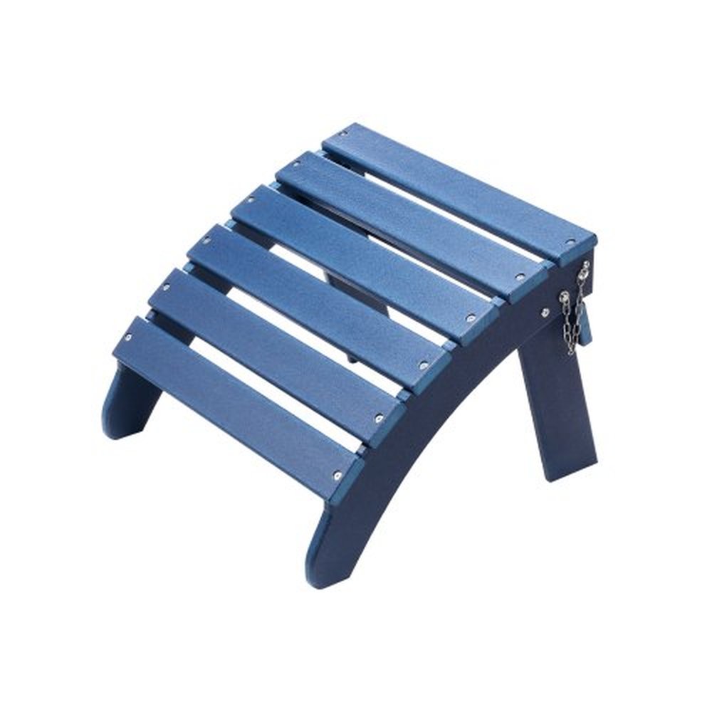 VEVOR Adirondack Ottoman, 18.7L x 18.9W x 13.8H Inch HDPE Plastic Folding Adirondack Ottoman, Weather-Resistant Foot Rest for Adirondack Chair, Widely