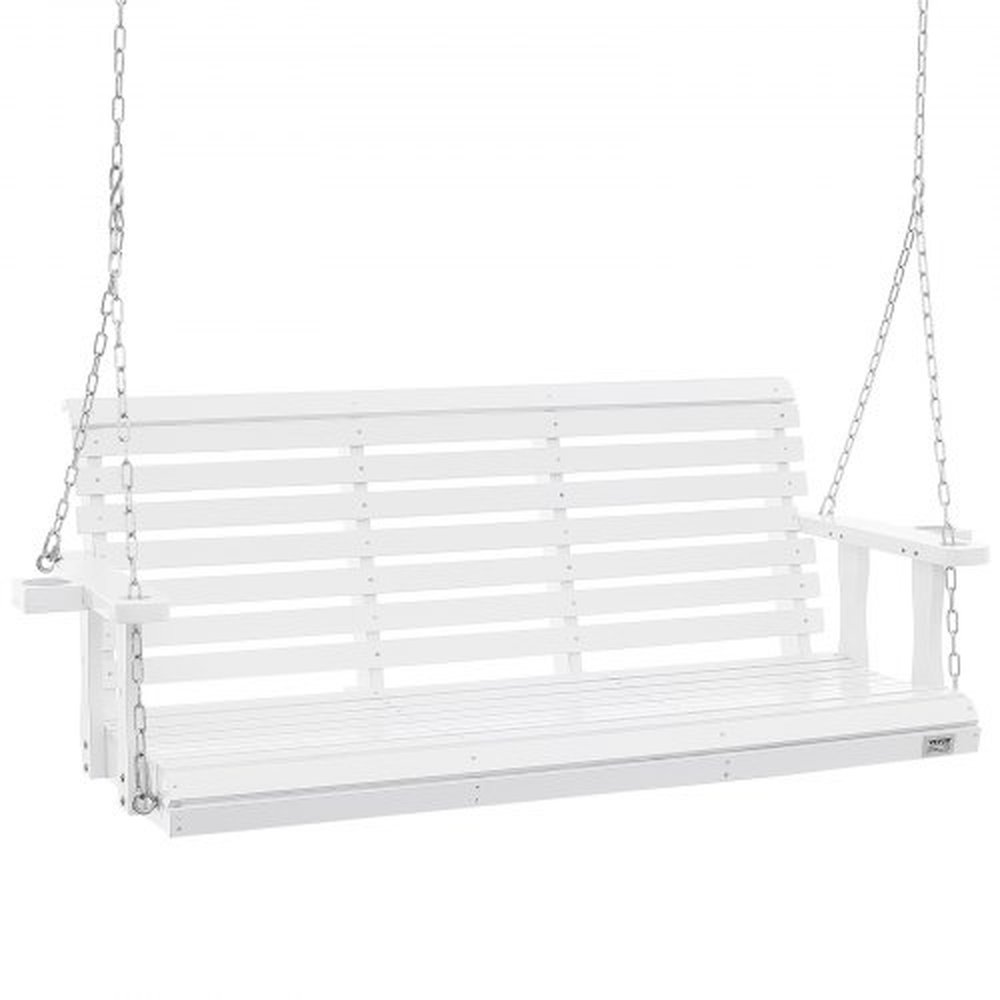 VEVOR Wooden Porch Swing 5.5 ft, Patio bench swing for Courtyard & Garden, Upgraded 880 lbs Strong Load Capacity, Heavy Duty Swing Chair Bench with Ha