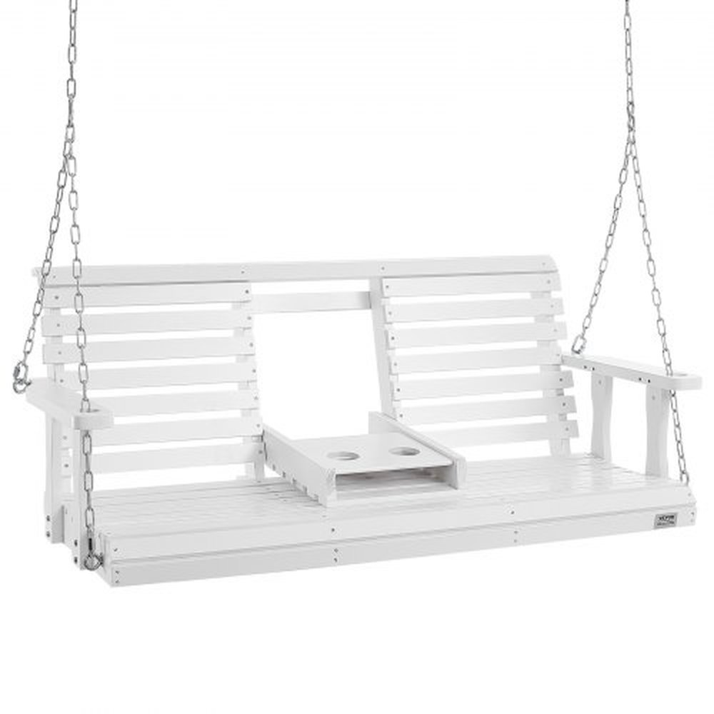 VEVOR Wooden Porch Swing 5 ft, Patio bench swing for Courtyard & Garden, Upgraded 880 lbs Strong Load Capacity, Heavy Duty Swing Chair Bench with Hang