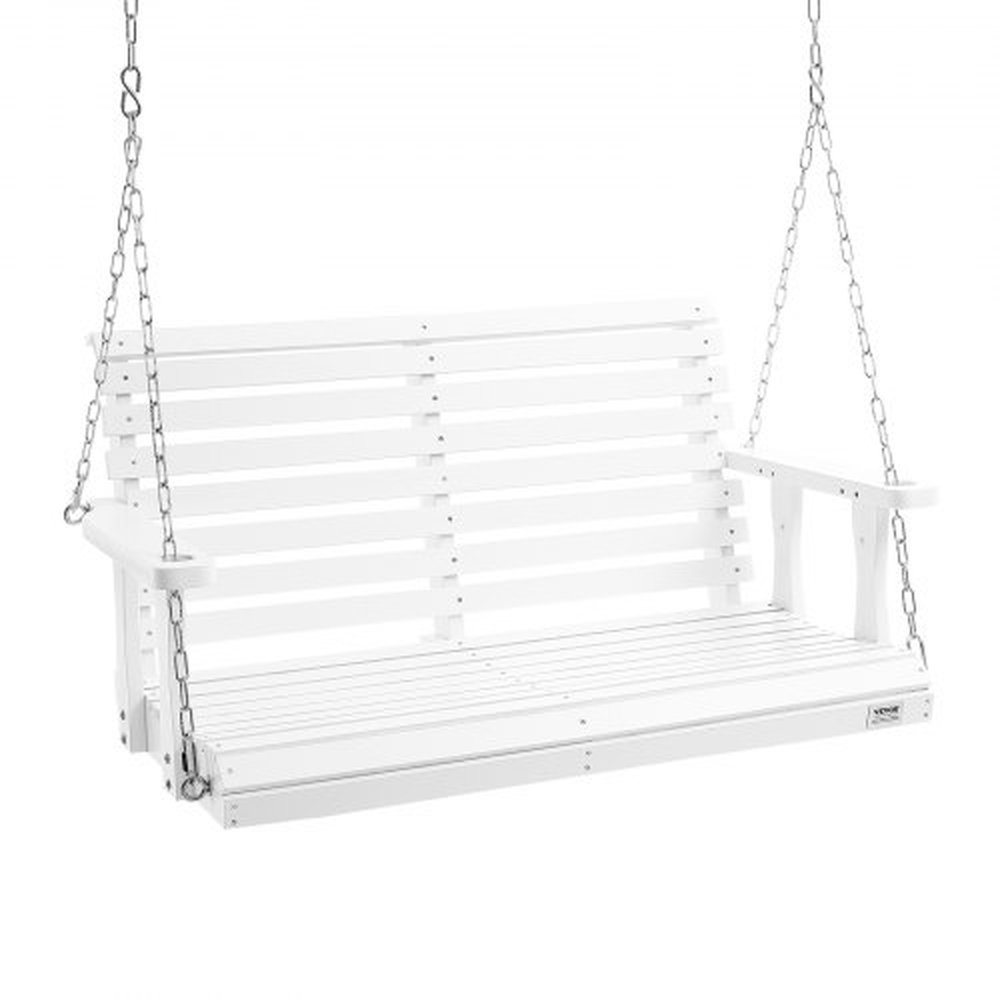 VEVOR Wooden Porch Swing 4.5 ft, Patio bench swing for Courtyard & Garden, Upgraded 880 lbs Strong Load Capacity, Heavy Duty Swing Chair Bench with Ha