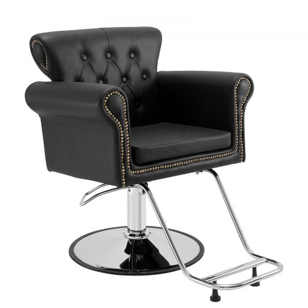 VEVOR Salon Chair, Barber Chair for Hair Stylist, Styling Chair with Heavy Duty Hydraulic Pump, 360° Swivel Hair Salon Chair with Footrest for Beauty