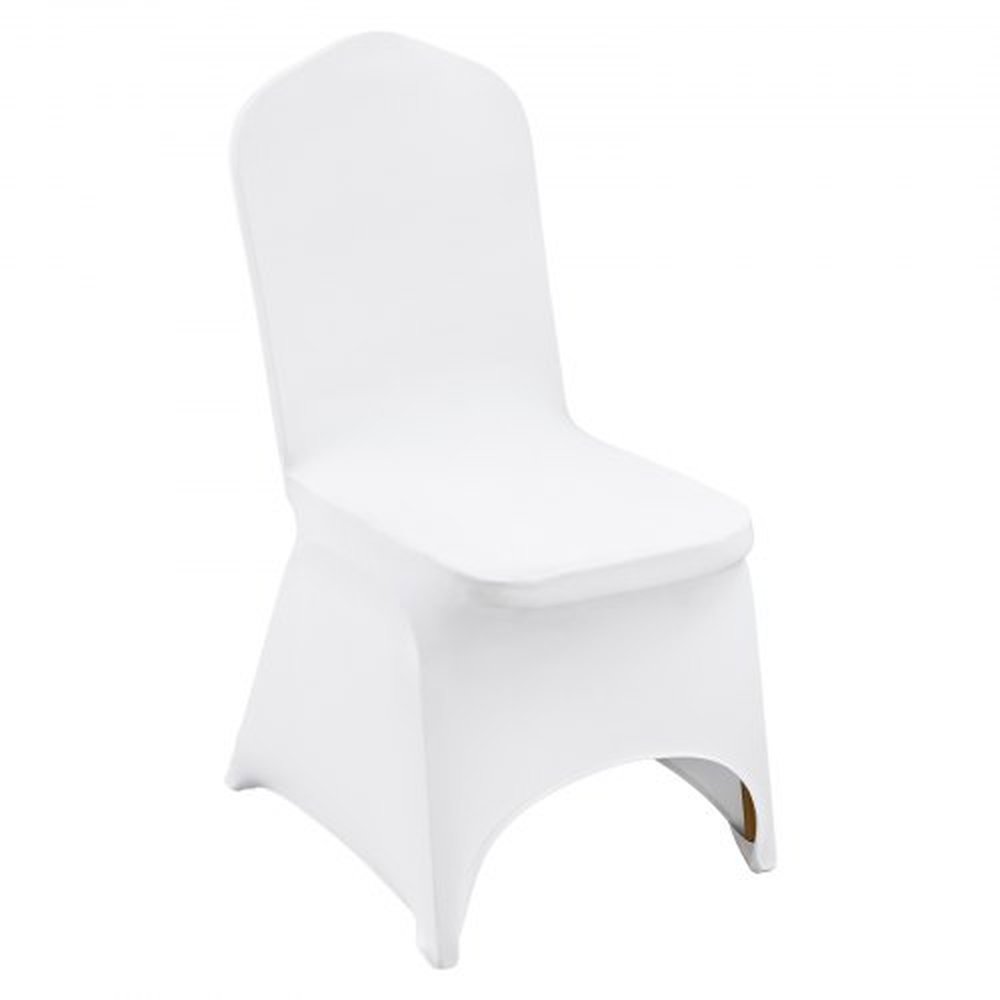 VEVOR Stretch Spandex Folding Chair Covers, Universal Fitted Arched Front Cover, Removable Washable Protective Slipcovers, for Wedding, Holiday, Banqu