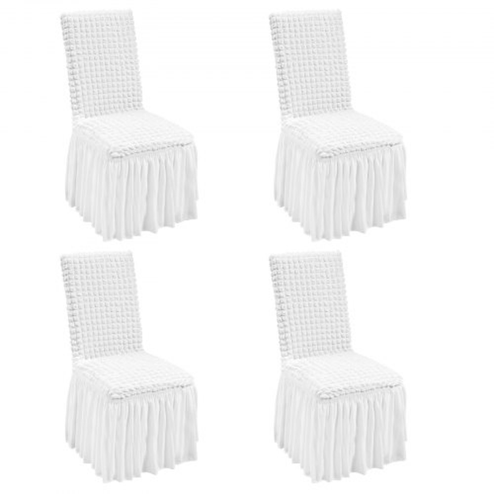 VEVOR Stretch Spandex Folding Chair Covers, Universal Fitted Chair Cover with Skirt, Removable Washable Protective Slipcovers, for Wedding, Holiday, B