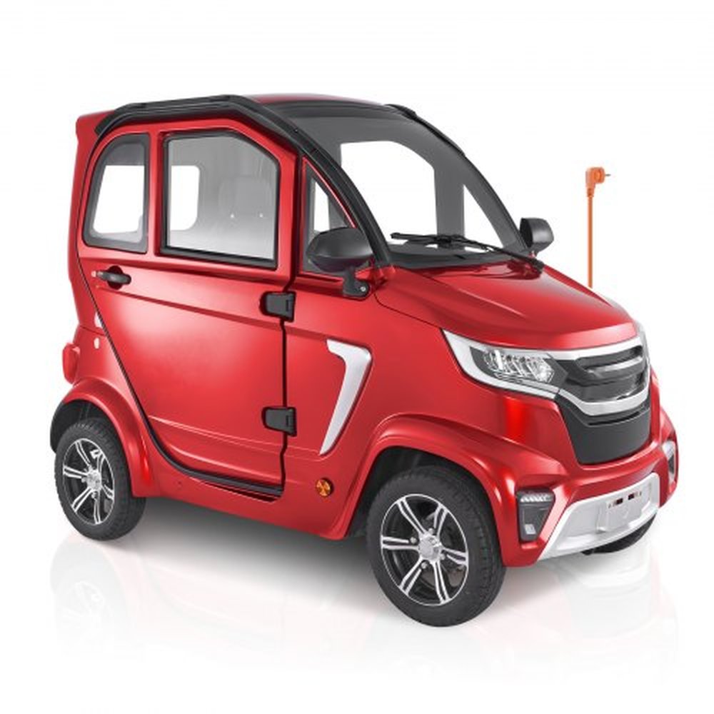 VEVOR 4-Wheel Enclosed Mobility Scooter for Seniors Adults, 660lbs Capacity, 3-Seater 2000W Electric Recreational Mobility Scooter 45 Miles Long Range