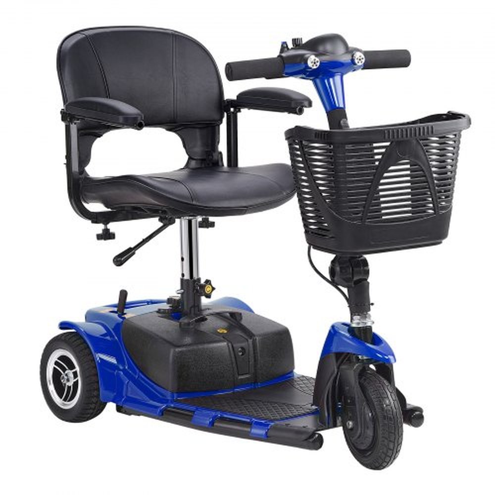 VEVOR 3 Wheel Folding Mobility Scooter for Adults & Seniors, Heavy-Duty Electric Powered Mobility Scooter & 12 Mile Long Range, All Terrain Travel Whe