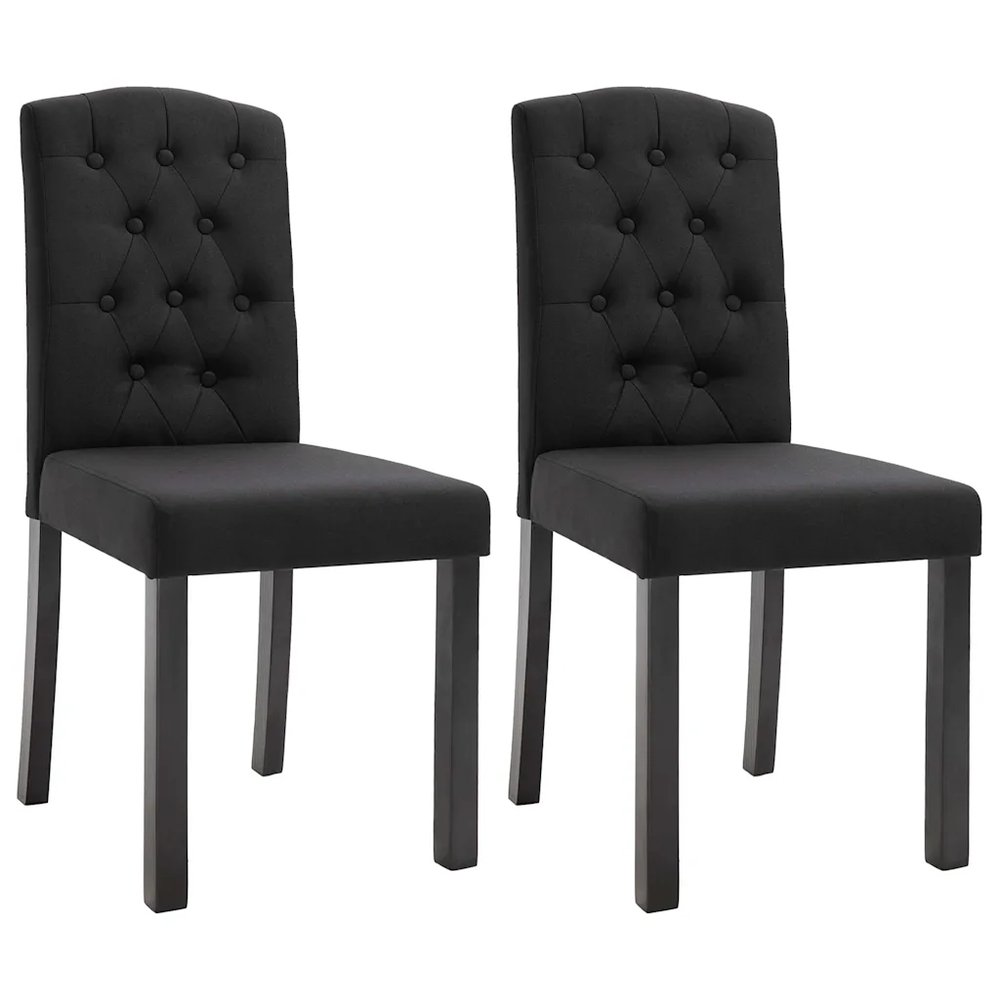 vidaXL Dining Chair Black 41.9 x 51.6 x 95 cm fabric