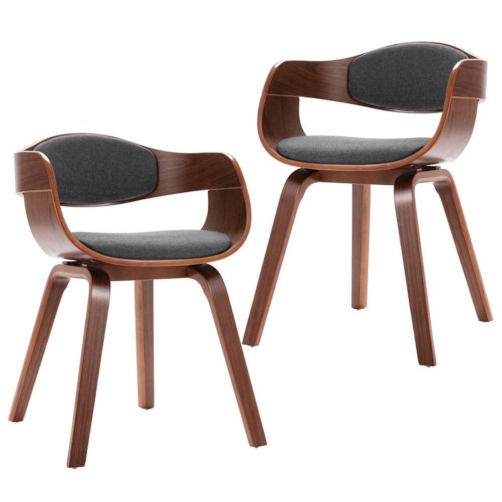 vidaXL Dining Chair Set of 2 Gray