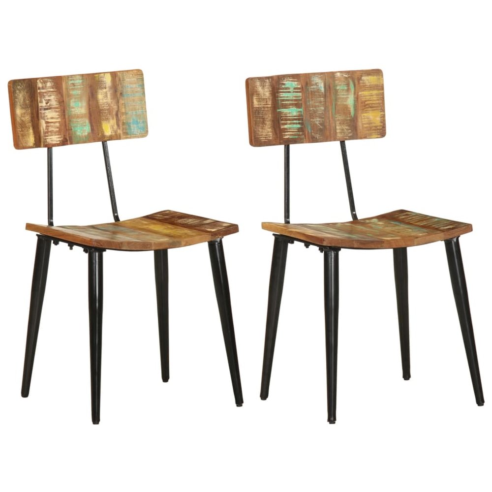 vidaXL Dining Chair Set of 2 Multicolors