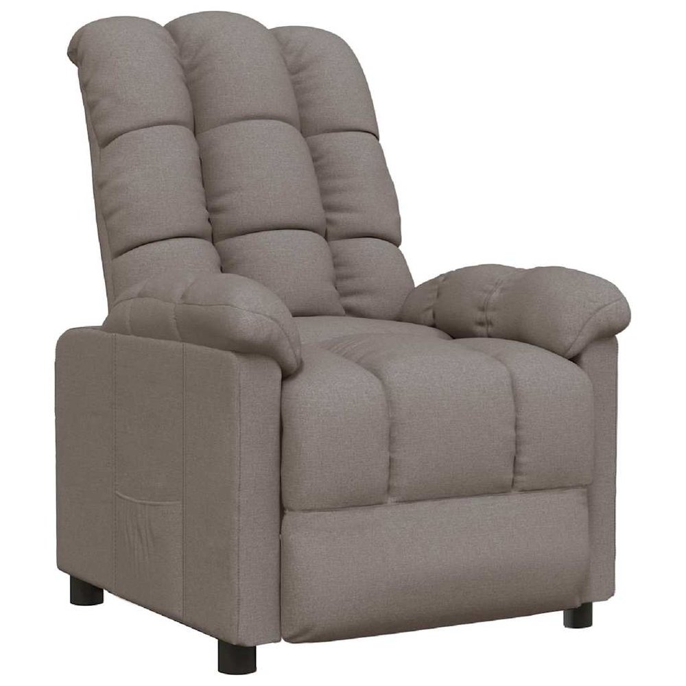 vidaXL Recliner Taupe Polyester, plywood, iron, sponge, PP cotton Standard
