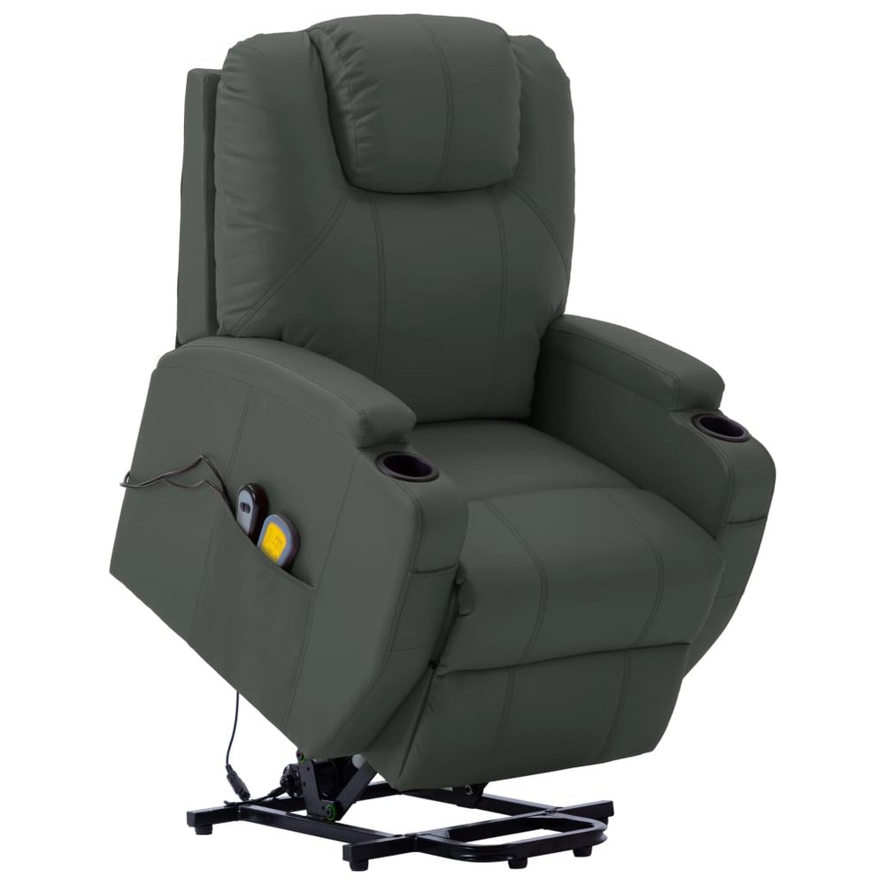 vidaXL Stand Up Massage Chair Anthracite Faux leather, PVC, iron Standard