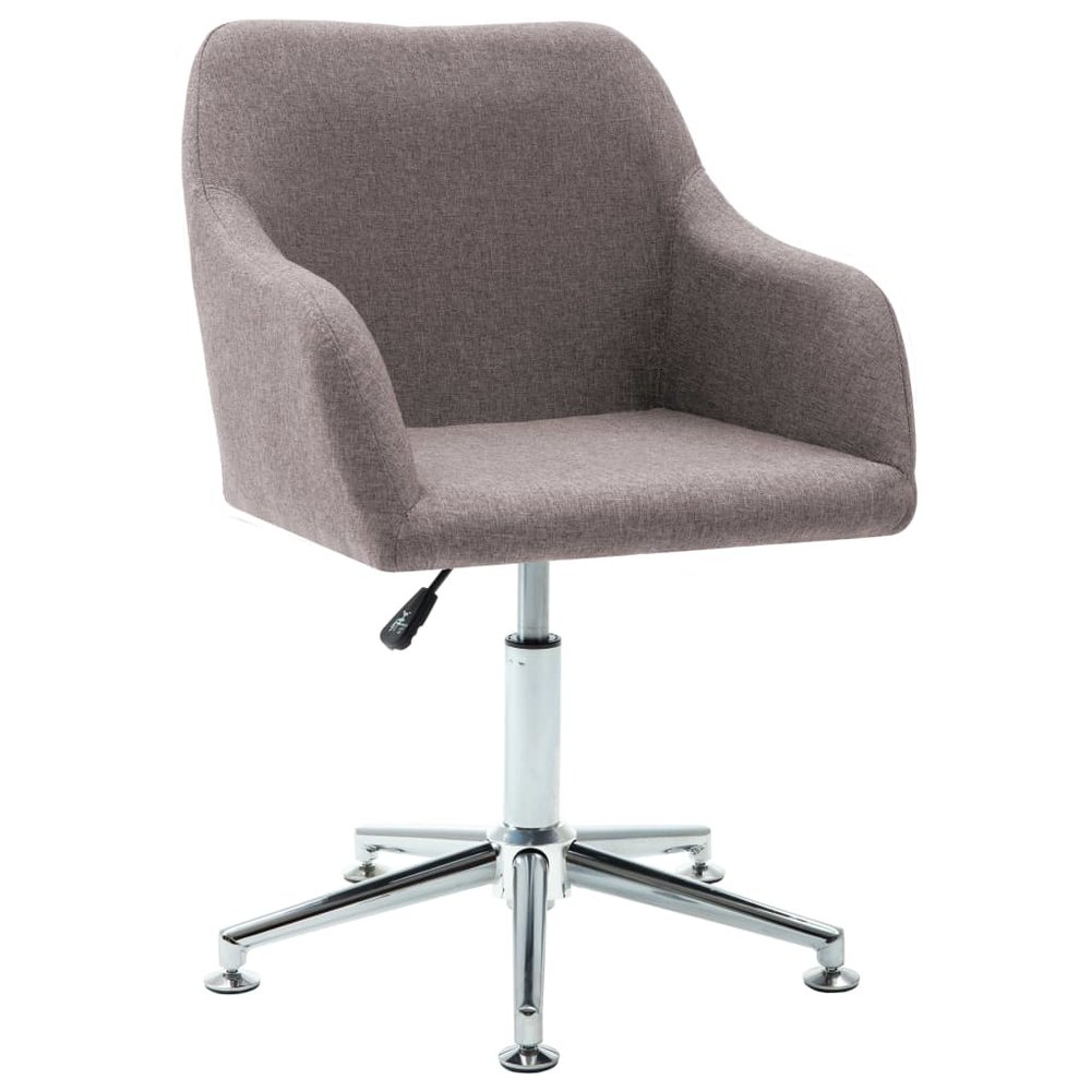 vidaXL Dining Chair Taupe Fabric Adjustable height suitable for adults