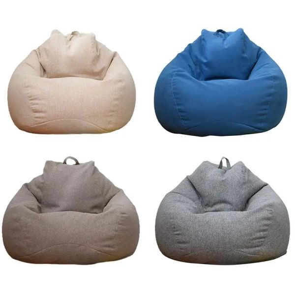 Washable soft bean bag cover for lazy sofas and outdoor pouf chairs, no filler needed