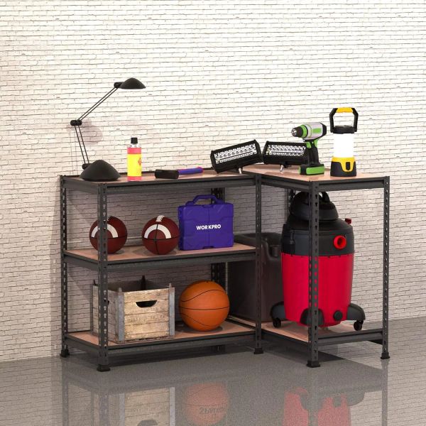 WORKPRO 68" Ultra Wide 4-Tier Heavy Duty Metal Garage Shelving Unit with 7200 LBS Capacity, 68"W x 24"D x 65"H Storage Rack